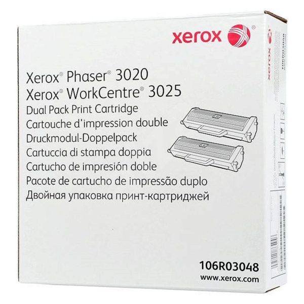 Toner Xerox Phaser 3020 / Wc 3025 (106R03048) Black Dual Pack (3K)