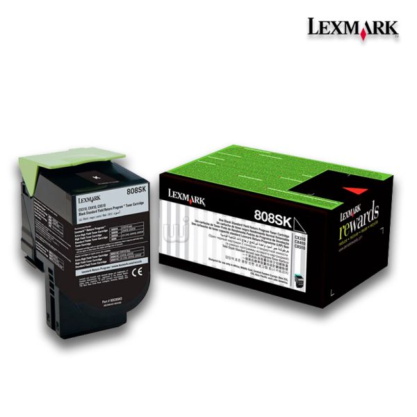 Tóner Lexmark 80C8SK0 (808SK) Negro 2,500pag