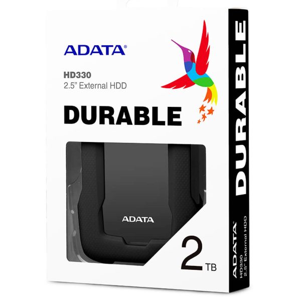 Disco Duro Adata 2TB HD330 (AHD330-2TU31-CBK)- 1 TB - 2.5" Unidad - Externo - USB 3.1 - Negro