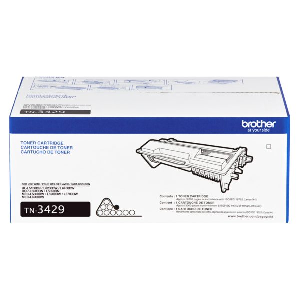 Toner Brother TN-3429 Negro, Rendimientpo 3,000 pag.