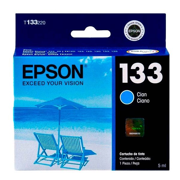 Tinta Epson T133220 (133) Cyan 300 Pag