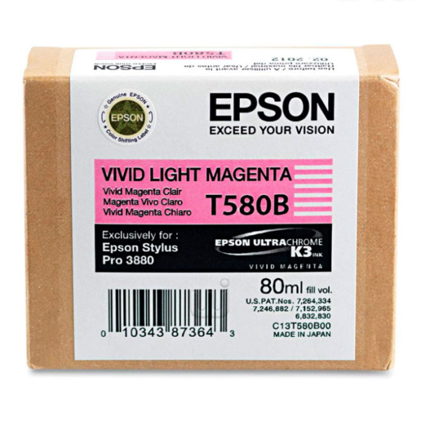 Tinta Epson T580B00 Vivid Light Magenta (80ML)  720 Pag