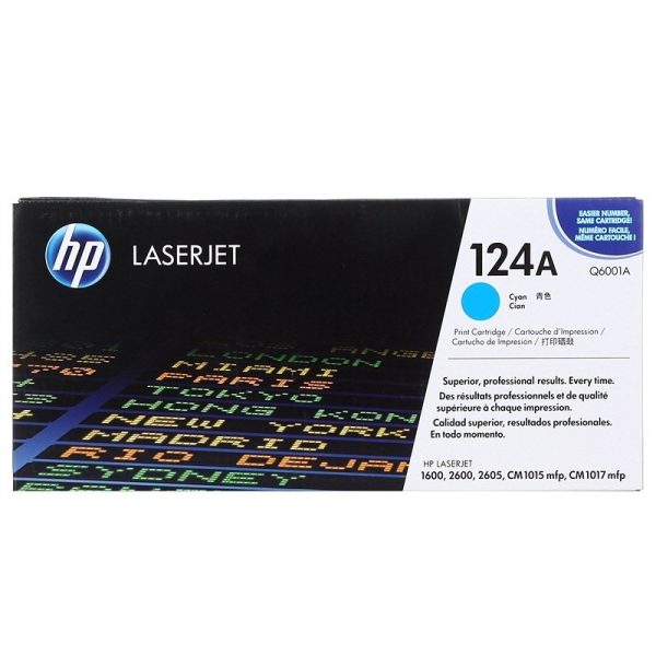 Tóner Hp 124A (Q6001A) Cyan 2,000 Pag LaserJet Pro 1600