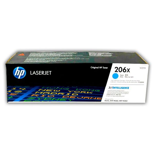 Tóner Hp 206X (W2111X) Cyan 2,450 Pág Color LaserJet Pro M454