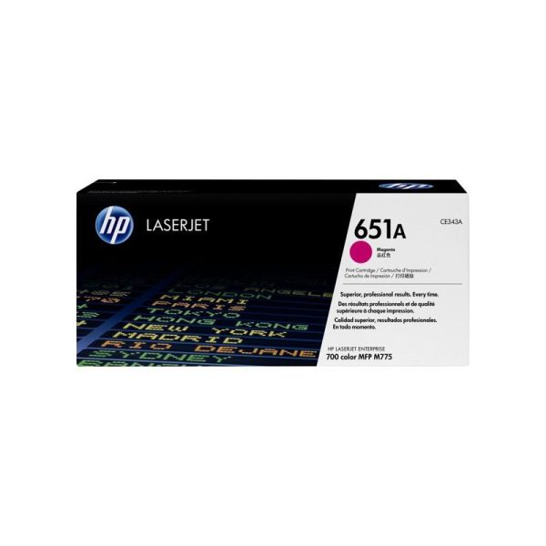 Toner Hp 651A (CE343A) Magenta 16,000 Pag LaserJet Pro M775dn