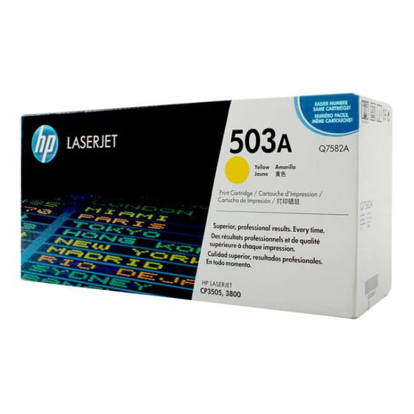 Tóner Hp 503A (Q7582A) Yellow 6,000 Pag LaserJet 3800